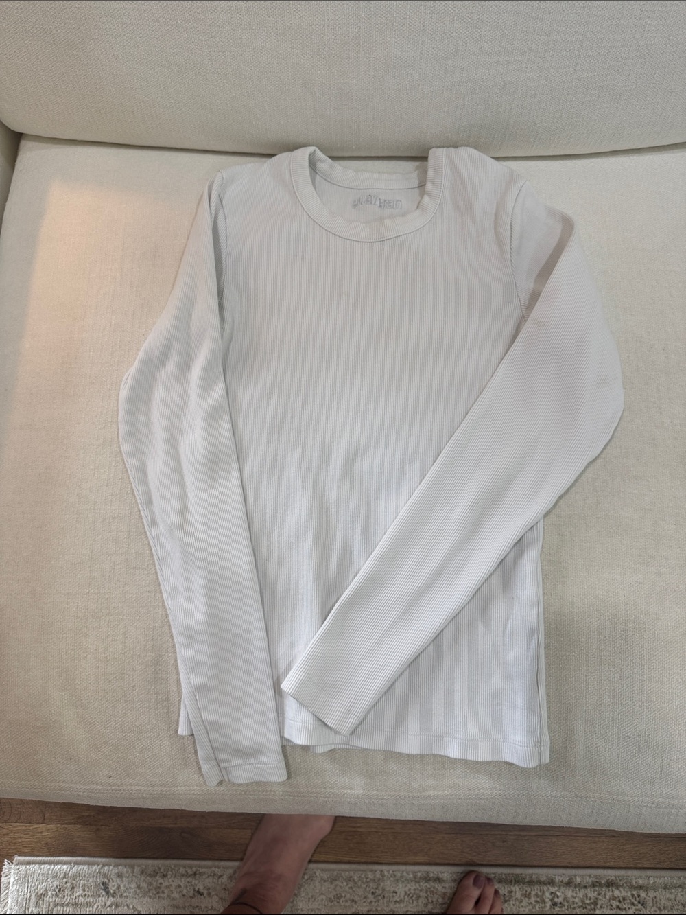 Women’s Long Sleeve Small Djerf Avenue Small White Some Minimal Stains